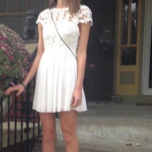 XENIA white lace floral dress!